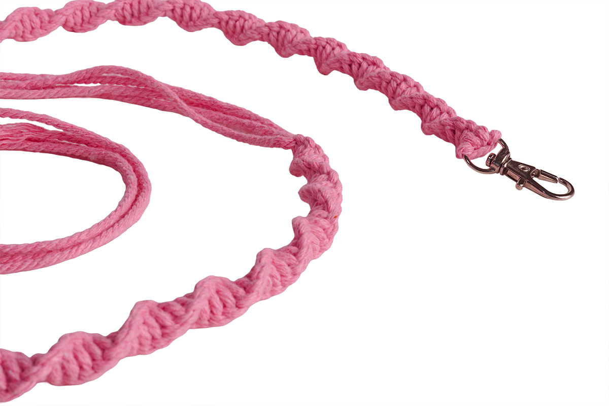 Macrame Wand Cat Toy Pink